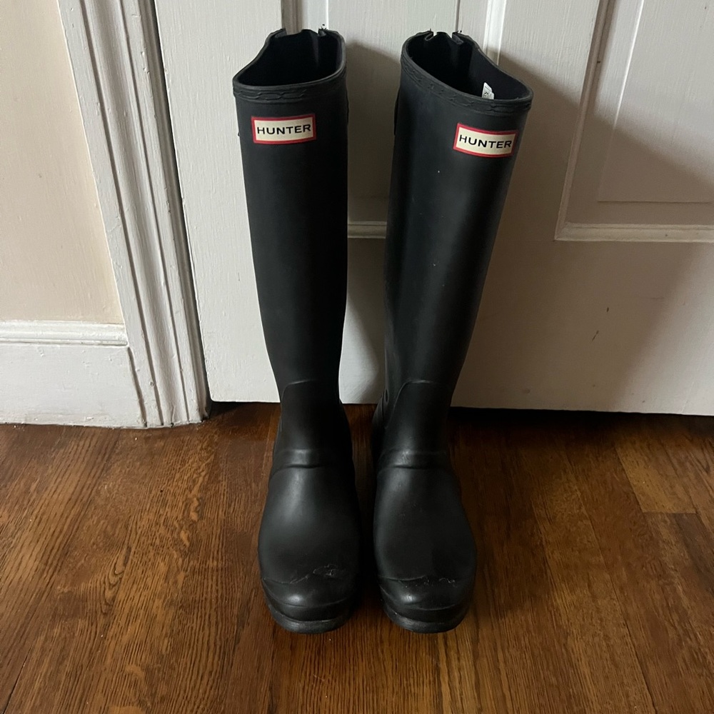 Hunter Tall Rain Boots Adjustable Calf
